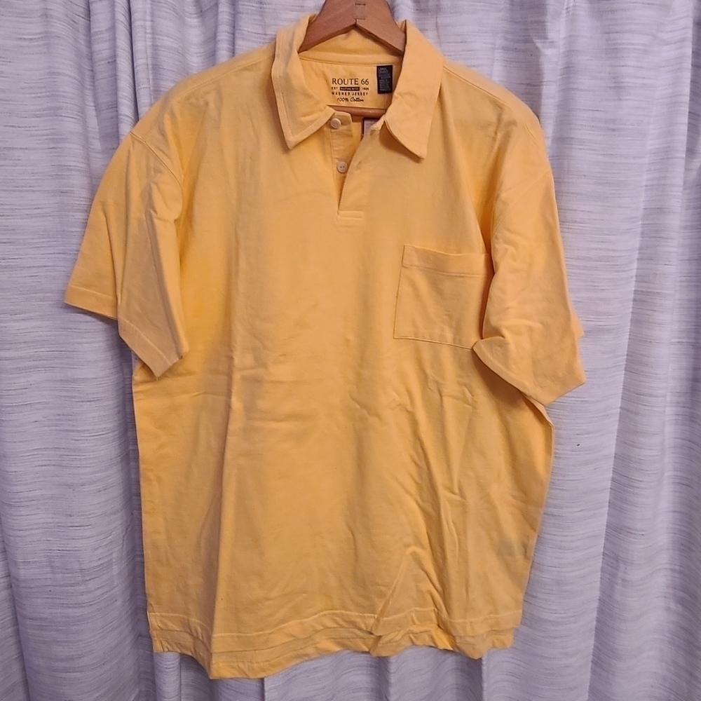 Route 66 mens yellow polo Large